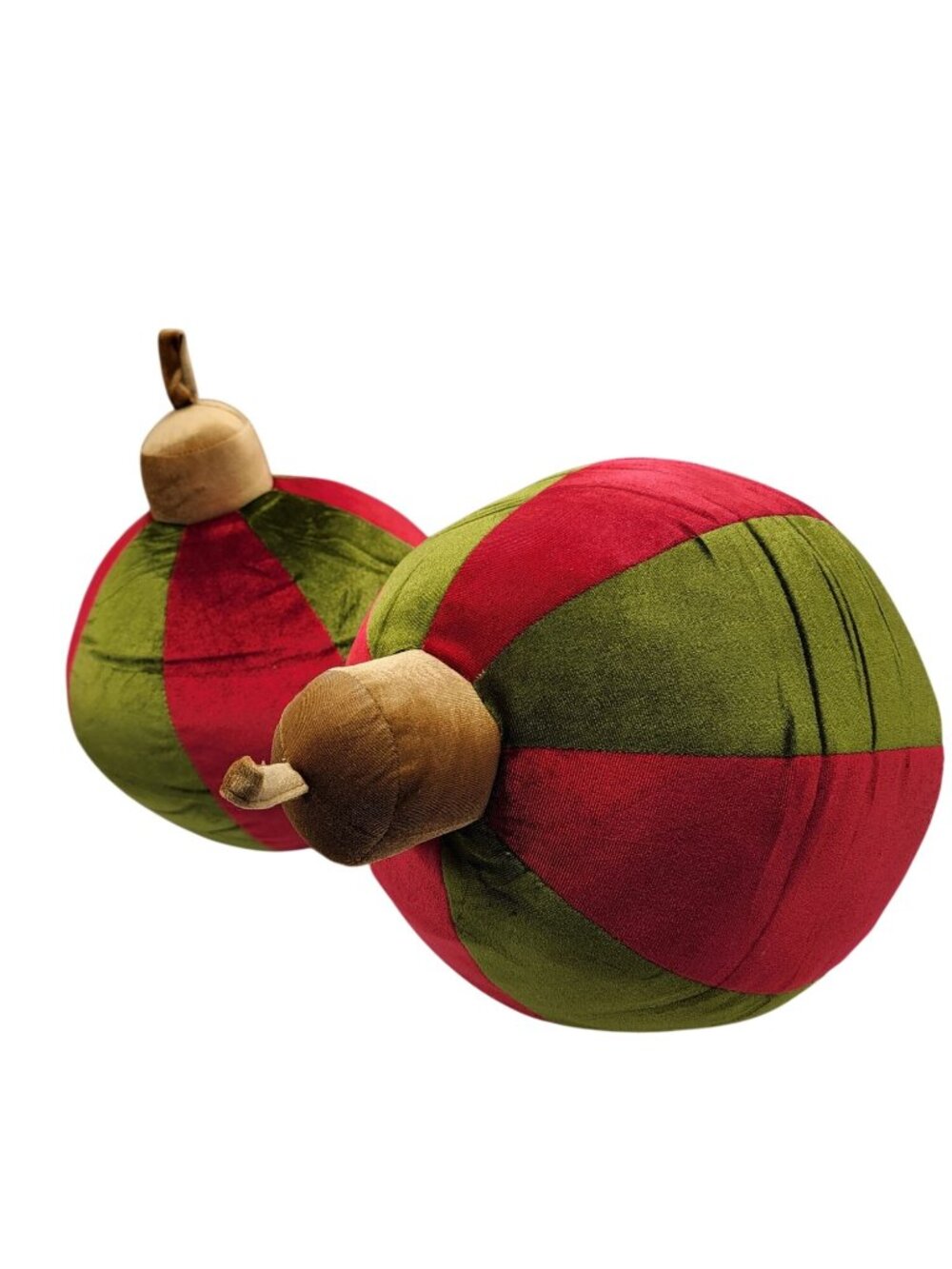 Set of two Ashler Merry Christmas Bell-Shaped Pillow, Velvet Hangable Decorative